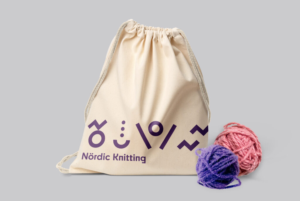 Nördic Knitting projektpåse och garn