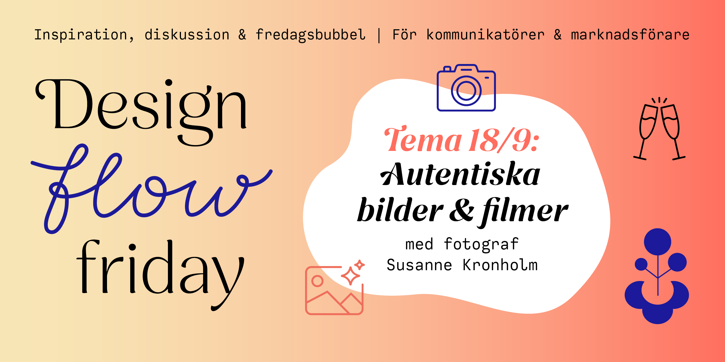 Flyer för Design flow friday den 18 september
